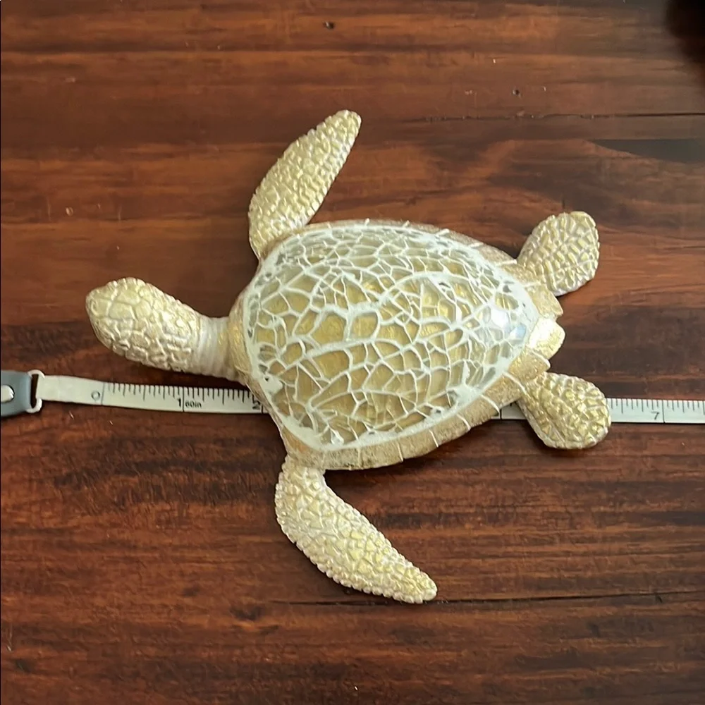 NWT Elegant Gold and Cream Sea Turtle Figurine - Picture 6 of 10